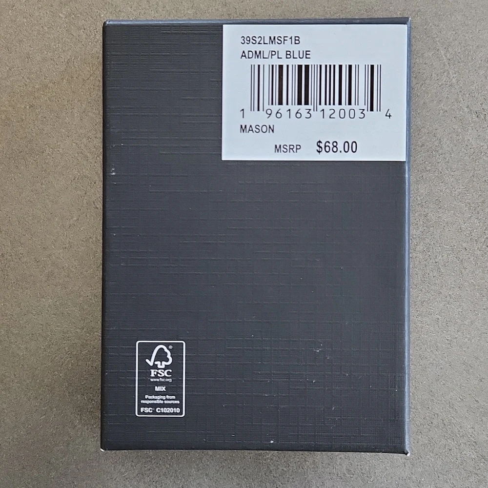 Michael Kors Blue Mason Mens Logo Bi-Fold Card Case New $68